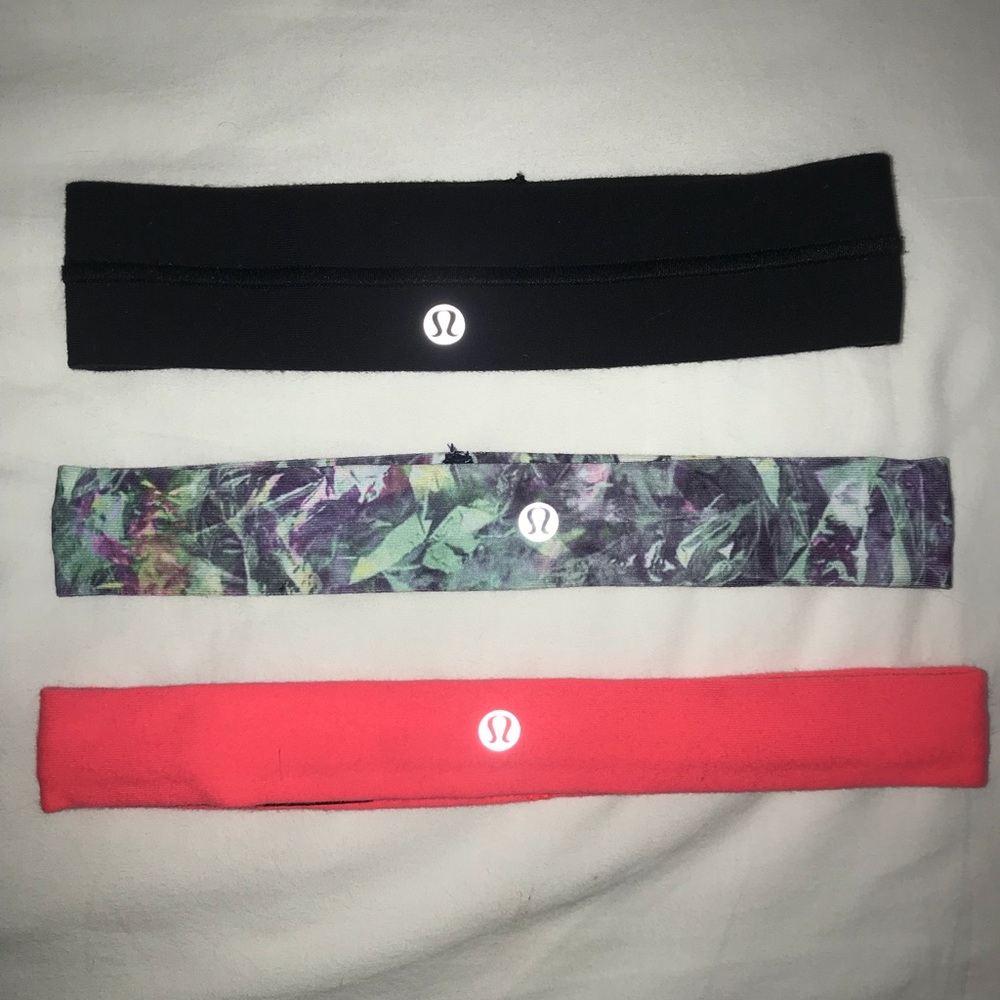 3 Lululemon Headbands — Like New